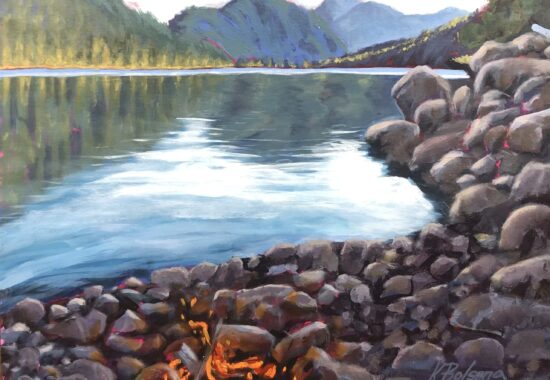 Beach Fire at 4th Lake - Kerstin Bolseng