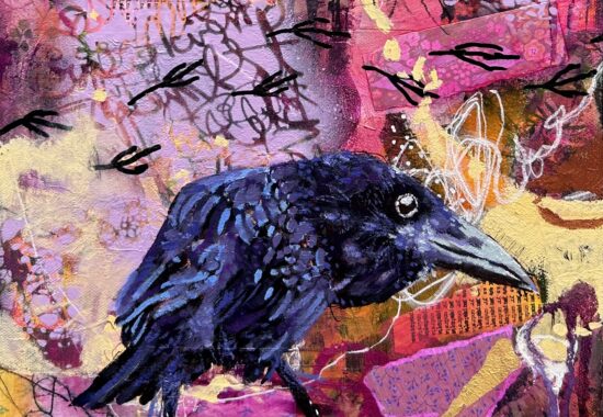 Kerstin Bolseng - Curious - The Bowen Road Crows - 1 of 3 Triptych